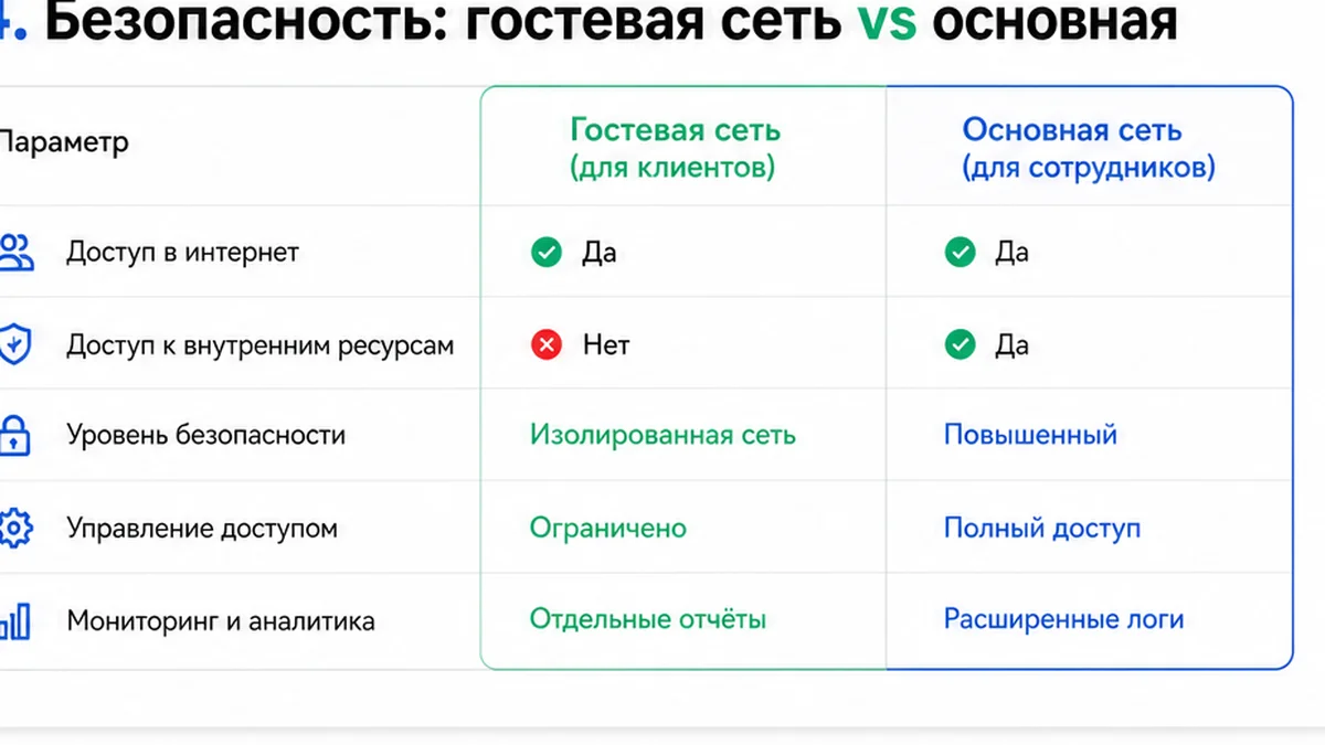 Гостевая vs основная Wi-Fi сеть